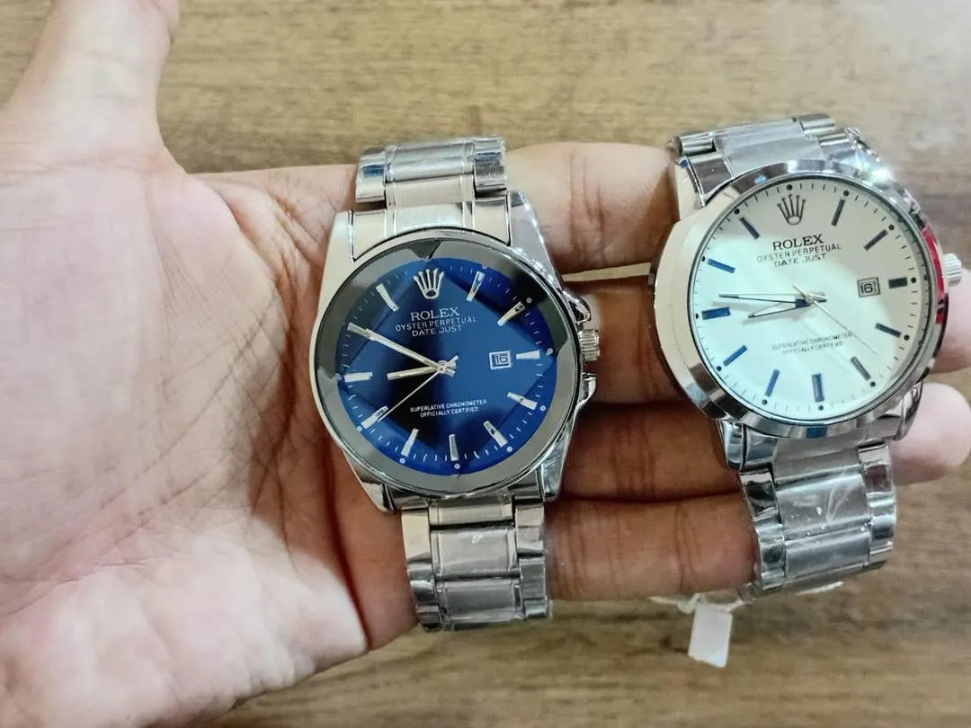 Men's Stainless Steel Round Analogue Watch