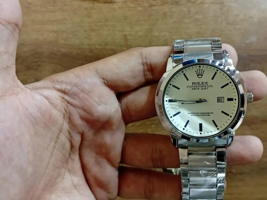 Men's Stainless Steel Round Analogue Watch