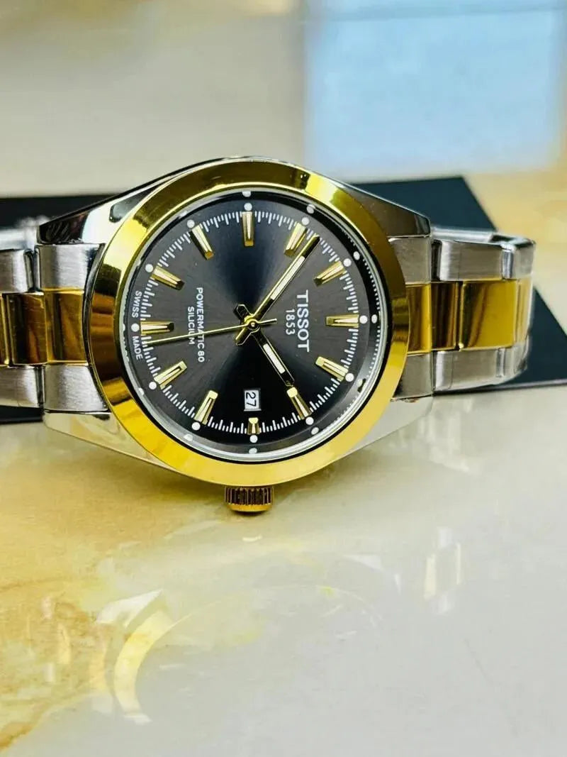 Men's Round Stainless Steel Chain Strap Watch