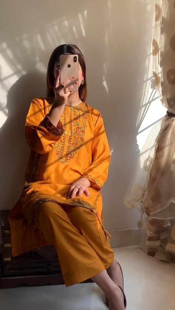 Linen Embroidered Suit