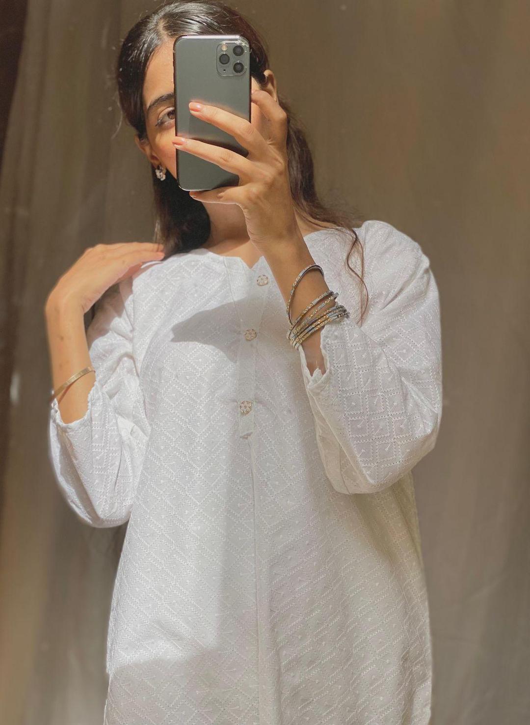 Embroidered Cotton Suit