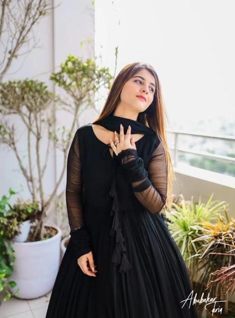 Black Chiffon Embroidered 3-Piece Suit